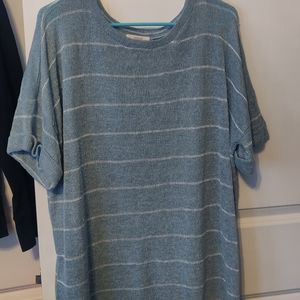 Blue striped top